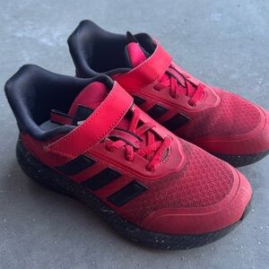 Adidas Kids Red and Black Sneakers